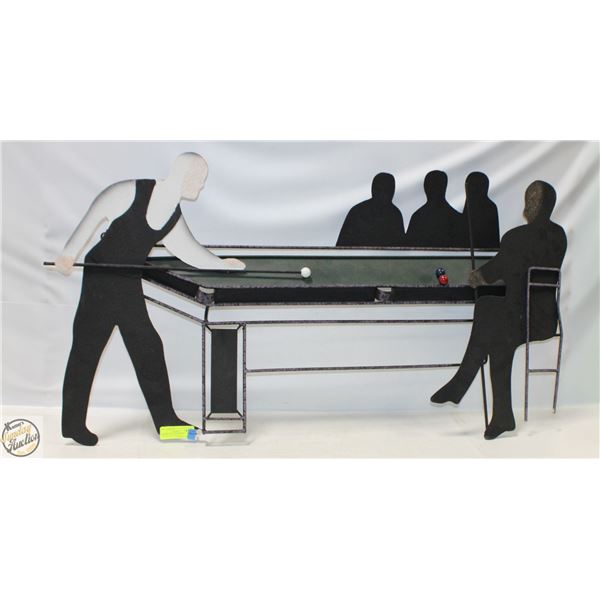 SHOWROOM FLOOR MODEL PLAYING POOL METAL