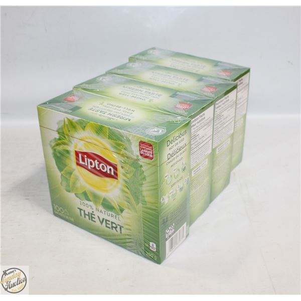 4 BOXES OF LIPTON GREEN TEA BB MARCH 2025