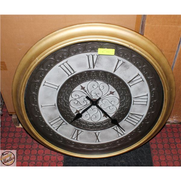 LARGE ORNATE 30 INCH WALL CLOCK