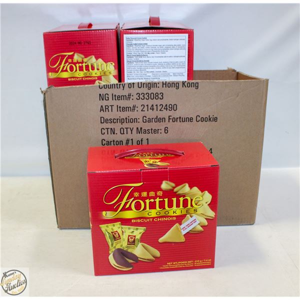 CASE OF FOIL WRAPPED FORTUNE COOKIES SOME WITH-