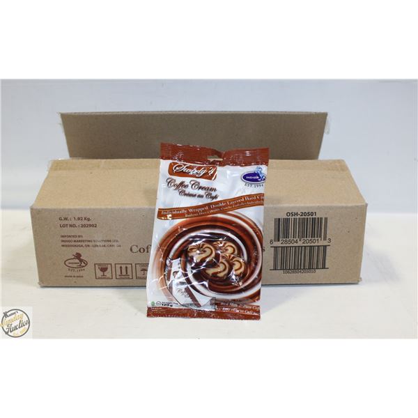 CASE OF 16 BAGS OF SWIRLY COFFEE CREAM CANDY