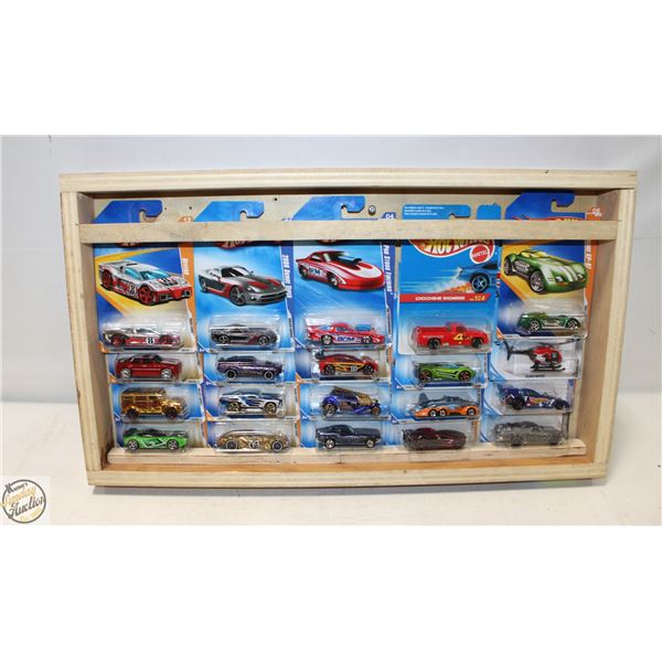 HOT WHEELS 20 CAR SHADOW BOX