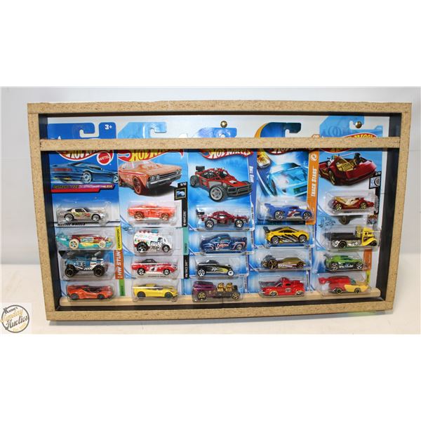 HOT WHEELS 20 CAR SHADOW BOX