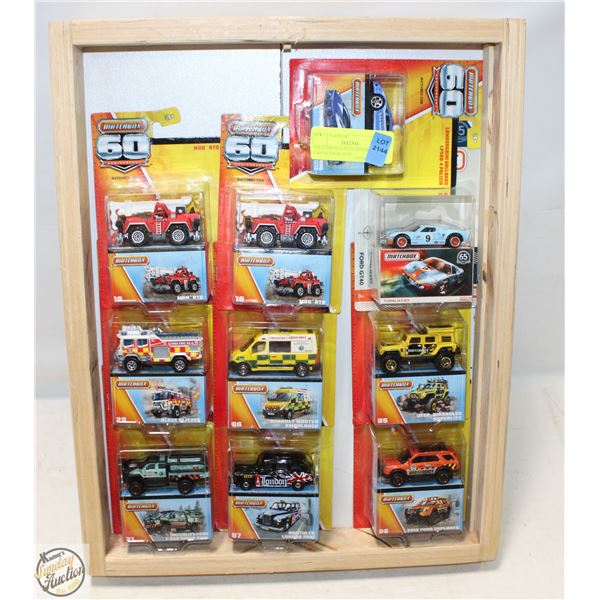 MATCHBOX 60TH ANNIVERSARY 10 CAR SHADOW BOX