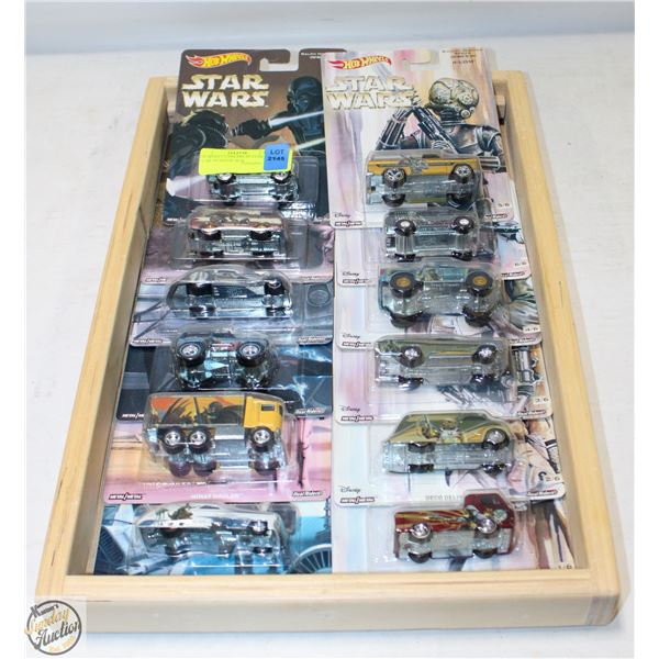HOT WHEELS PREMIUM STAR WARS 12 CAR SHADOW BOX
