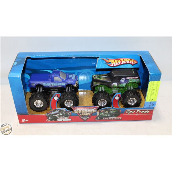 2006 HOT WHEELS MONSTER JAM 2 PACK REV TREDZ