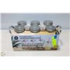 Image 1 : UNUSED DRINK CADDY GLASS MASON JARS+LIDS & STRAWS