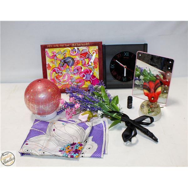 FLAT OF SELFCARE ITEMS INCLUDING OIL