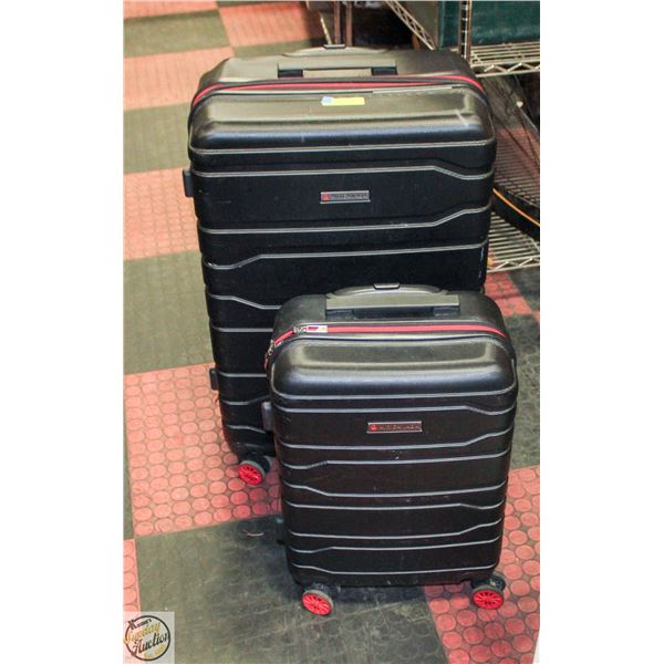 2 PIECE AIR CANADA HARD SHELL SUITCASE SET