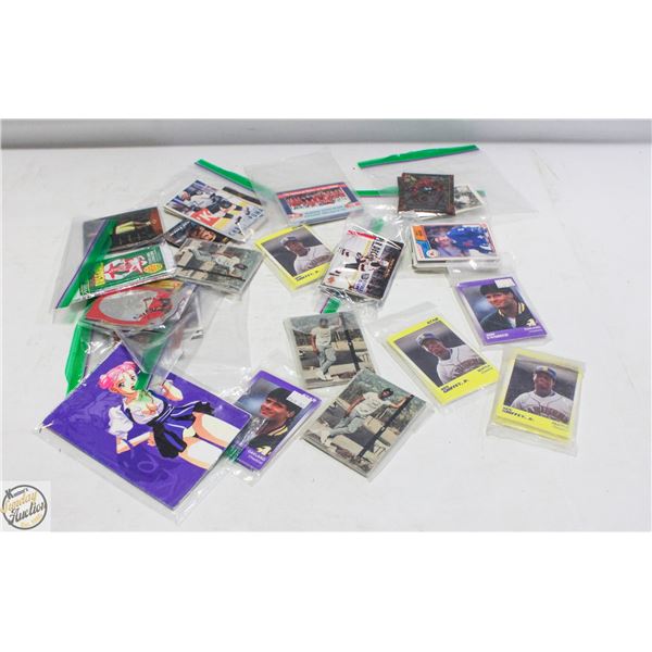 VARIOUS LOOSE SPORTS CARDS AND OTHERS
