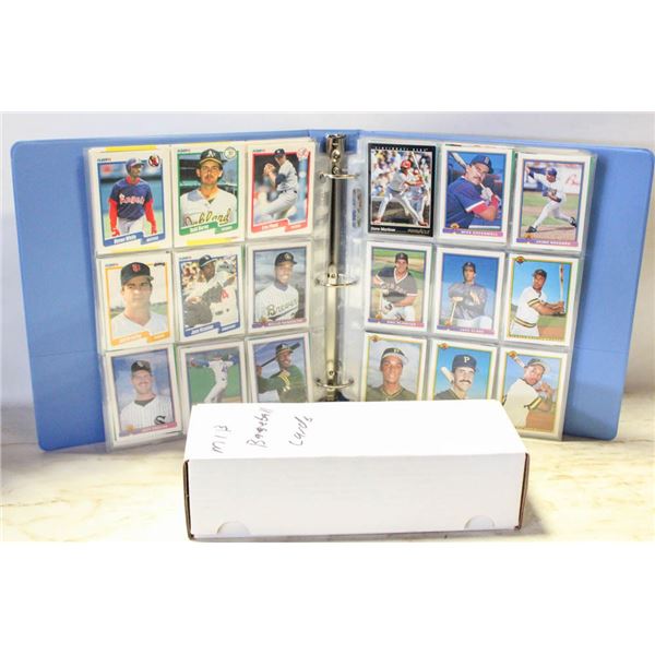 BASEBALL CARDS BINDER & 3 BOXES OF SPORTS CARDS