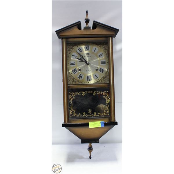 VINTAGE MAJESTY 31 DAYS WALL CLOCK + KEY