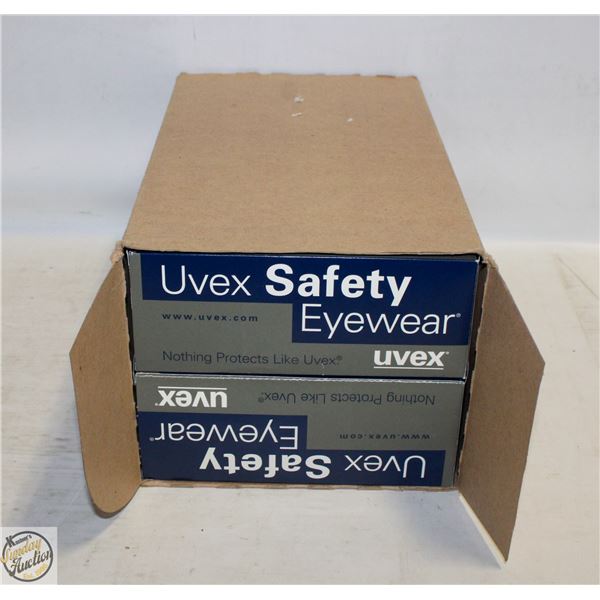 BOX OF UVEX SAFETY GLASSES
