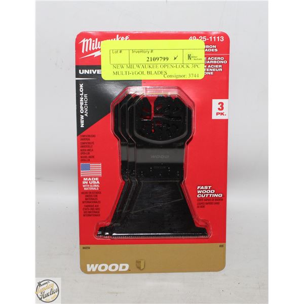 NEW MILWAUKEE OPEN-LOCK 3PC MULTI-TOOL BLADES