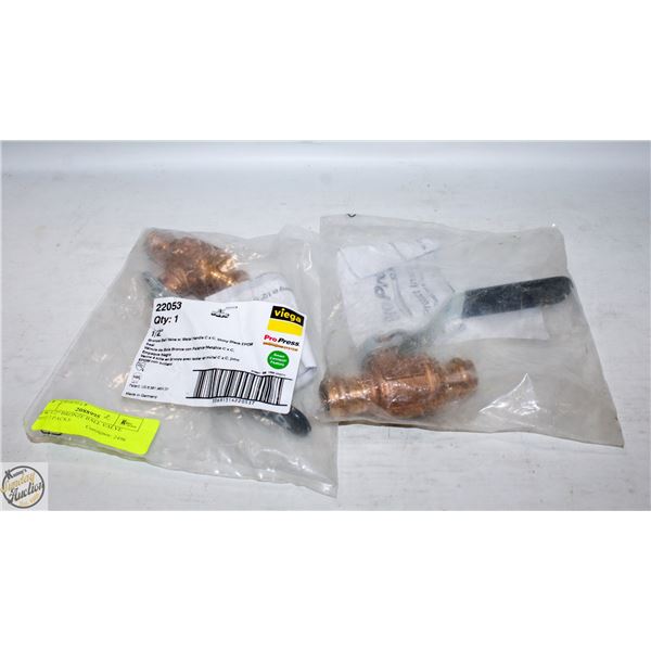 NEW 1/2" BRONZE BALL VALVE 22053 2 PACKS