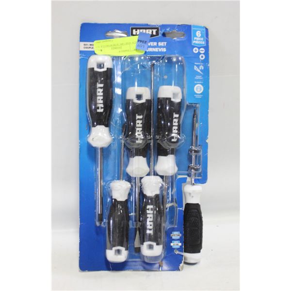 NEW HART 6PC SCREWDRIVER SET