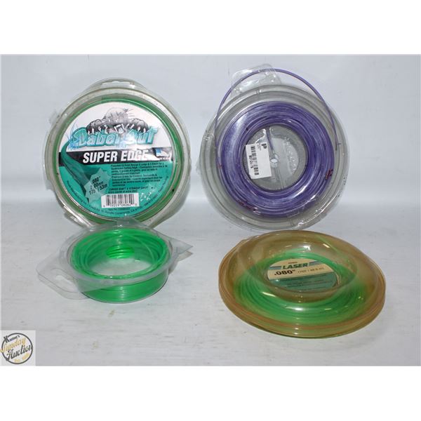 4 UNUSED GRASS TRIMMING CORD REFILLS