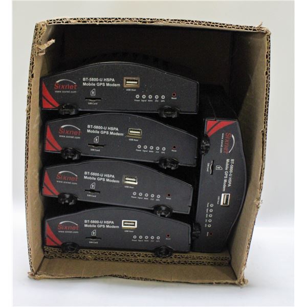 BOX OF MOBILE GPS MODEMS (5)