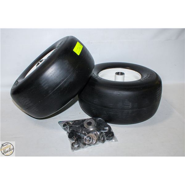AR-PRO 2PK FLAT FREE TIRE AND WHEEL FOR LAWN MOWER