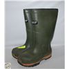 Image 1 : RUBBER STEEL TOE WORK BOOTS SIZE 10