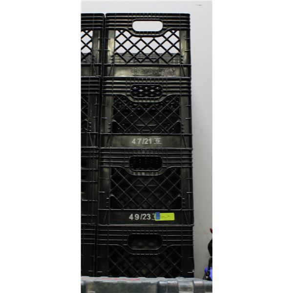 LOT OF FOUR MILK CRATES