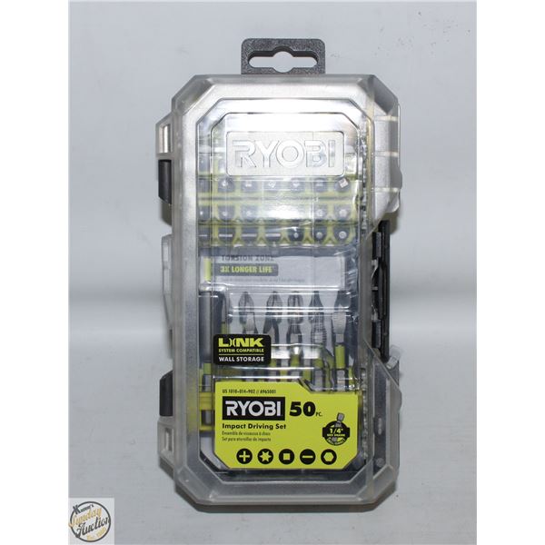 NEW RYOBI 50PC IMPACT DRIVING SET MODEL A965001