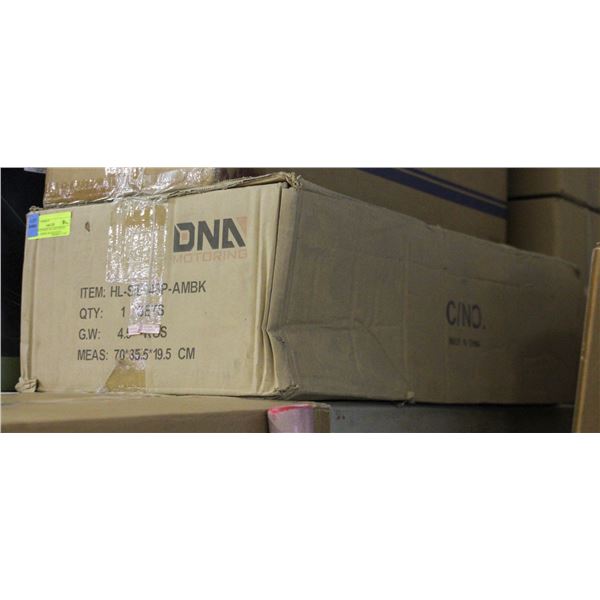 NEW WITH BOX DNA MOTORING BLACK AMBER HEADLIGHTS
