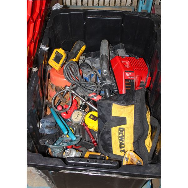 LARGE BIN OF TOOLS