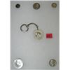 Image 1 : Collection of silver coins includes 1 with a key chain