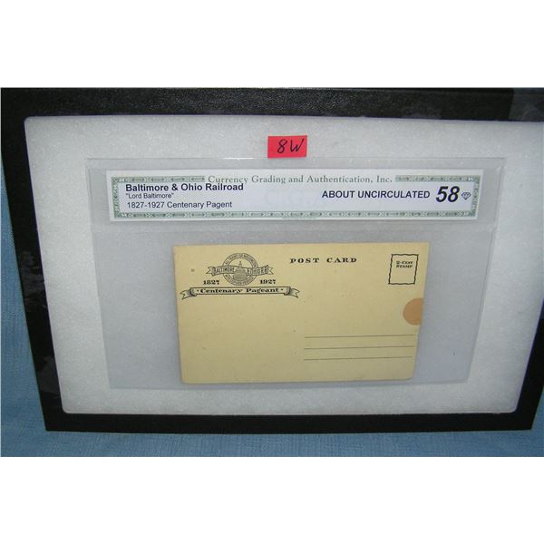 Baltimore and Ohio railroad advertising post card