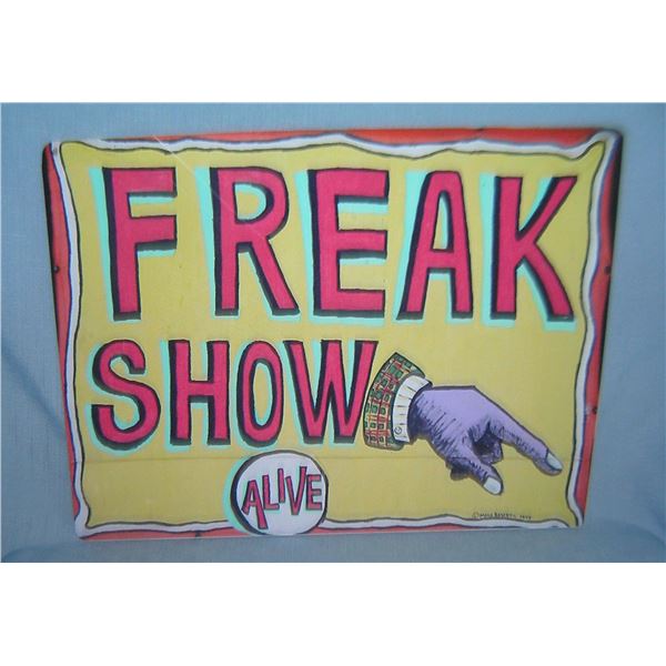 Freak Show Alive retro style advertising sign