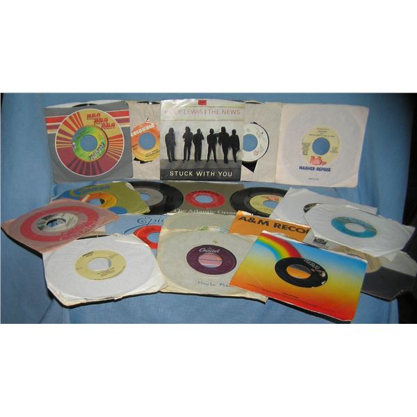 Collection of vintage 45 RPM records