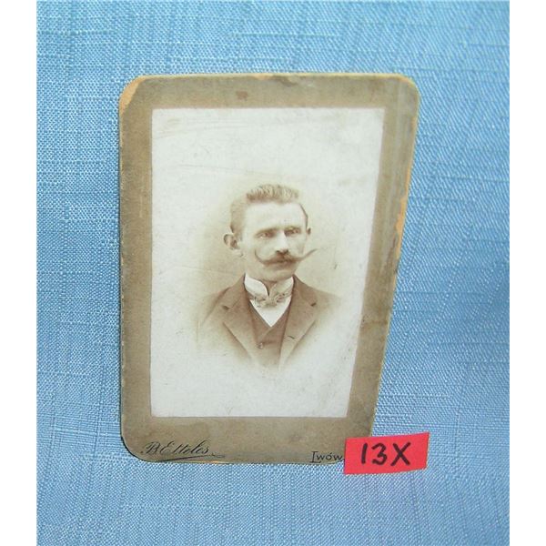 Great antique photo card of a stately gentleman