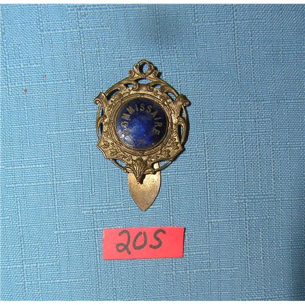 Antique commissaire badge circa early 1900's