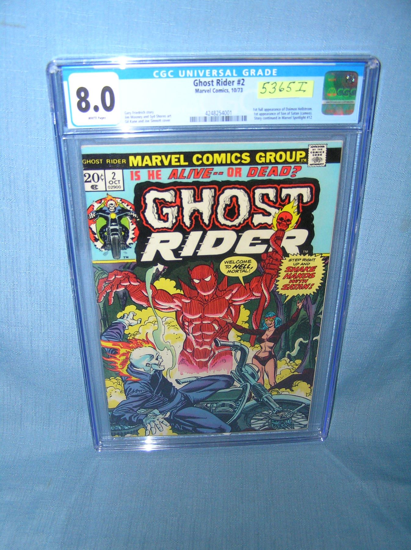 Graded Ghost Rider Early Marvel Ghost Rider number 2 graded 8.0