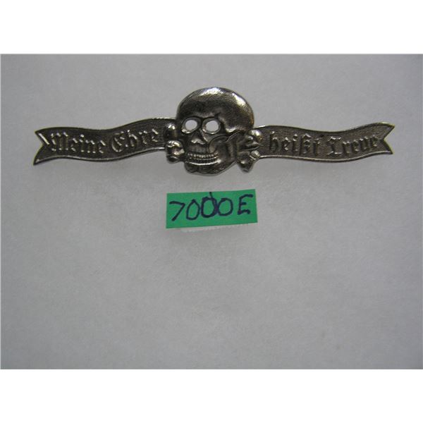 German SS dining jacket skull bar badge  WWII style