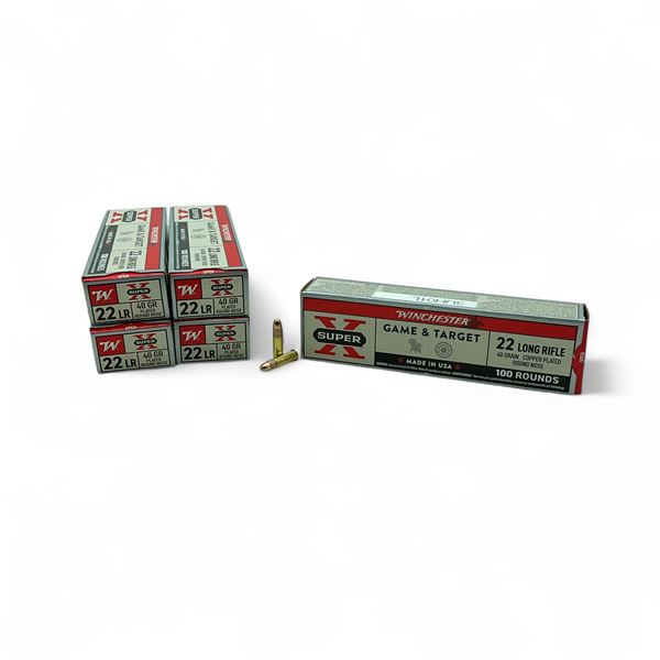 Winchester Super X Game & Target 22 LR 40 Grain CPRN Ammunition, 500 Rounds