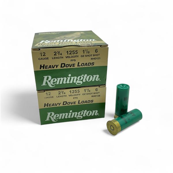Remington Heavy Dove Loads 12 Gauge 2 3/4", 1 1/8 ox #6 Shot Ammunition, 50 Rounds