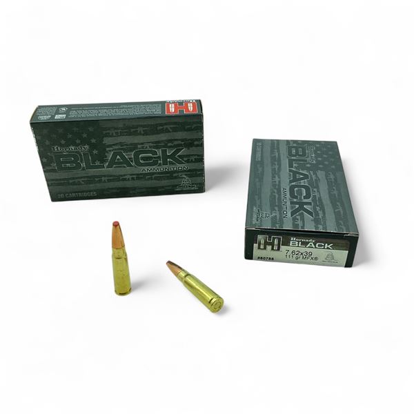 Hornady Black 7.62 x 39mm 111 Grain MFX Ammunition, 40 Rounds