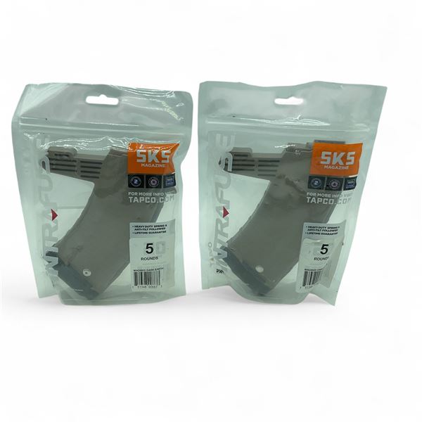 Tapco Intrafuse SKS 7.62 X 39 mm Rifle Magazine Pinned to 5 Rounds X 2 Qty