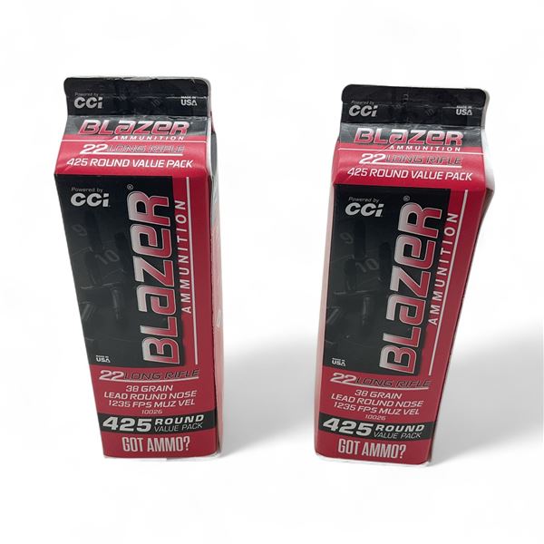 CCI Blazer 22 LR 38 Grain LRN Ammunition, 850 Rounds