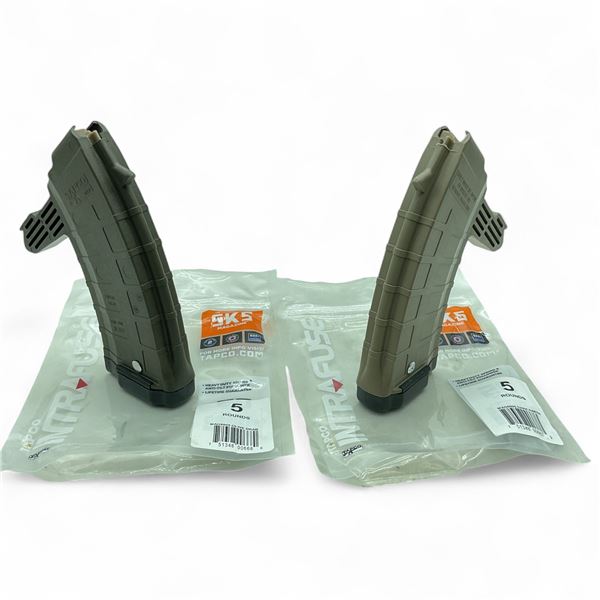 Tapco Intrafuse SKS Rifle Magazine, Pinned to 5 Rounds, Dark Earth and Olive Drab