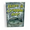 Image 1 : River's Edge 'Crappie Day' 17" X 12" Metal Sign, New