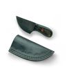 Image 1 : Fixed 2.5" Damascus Blade Knife with Leather Belt Sheath