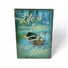 Image 1 : River's Edge "Life is Better at the Lake". 16.75" x 12" Metal Sign, New