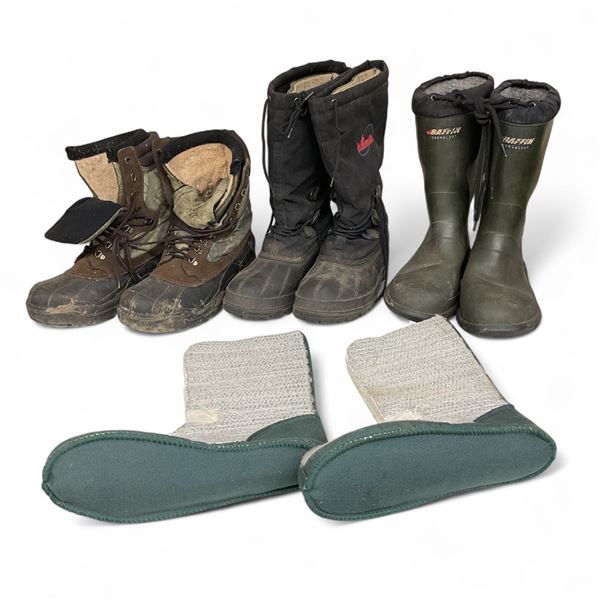Assorted Cold Weather Boots and Boot Liners, Sizes 11 and 12