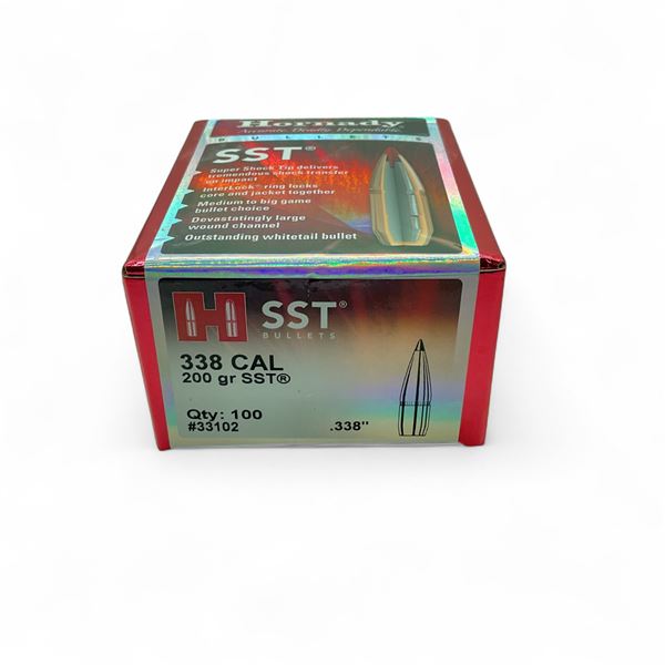 Hornady SST 338 Cal .338" 200 Grain Projectiles, 100 Qty