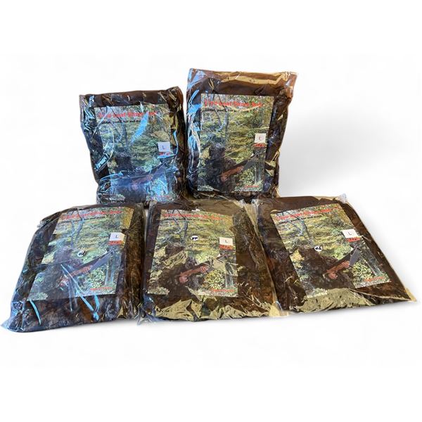 Tree Leaf Camo Suit Size Large X 5 Includes Jacket, Pants and Mask