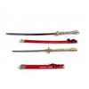 Image 1 : Ornamental Sword Set with Dragon Handles, Red
