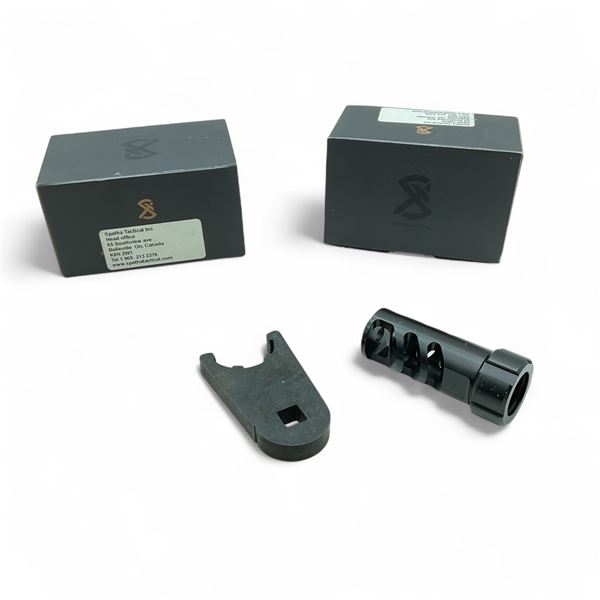 Spatha Tactical Bestiarii Threadless Muzzle Brake System, #1 .220-.270 Bullet Diameter X 2 Qty